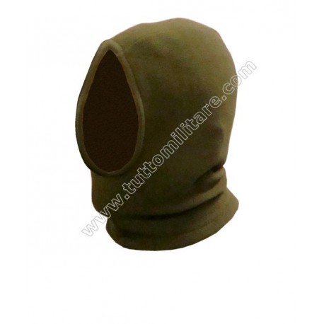 Passamontagna Collare Pile Verde Oliva