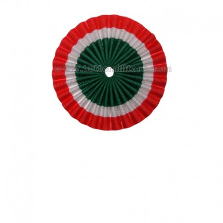 Coccarda Tricolore Italia diametro 8,5 cm.