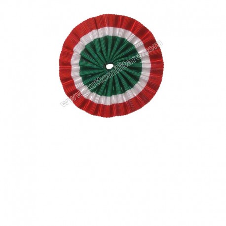 Coccarda Tricolore Italia diametro 8,5 cm.