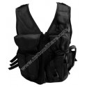 Gilet Tattico Nero in Cordura