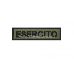 Targhetta Ricamata Esercito Fondo Verde Oliva con Velcro