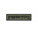 Targhetta Ricamata Esercito Fondo Verde Oliva con Velcro