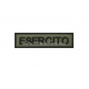 Targhetta Ricamata Esercito Fondo Verde Oliva con Velcro