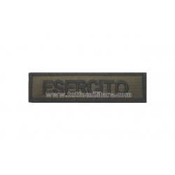 Targhetta Ricamata Esercito Fondo Verde Oliva con Velcro