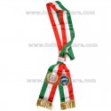 Fascia da Sindaco Tricolore Ricamata a Mano in Seta