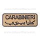 Targhetta Ricamata Carabinieri Scritta Arabo Sfondo TAN