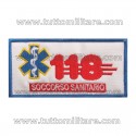 Targhetta Ricamata 118 Soccorso Sanitario