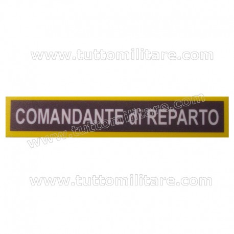 Targhetta Plastica Comandante Reparto Guardia Finanza