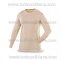 Maglia Pura Lana Vergine Maniche Lunghe Colore Cammello