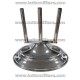 Base da Ufficio Ottone Cromato Lucido 3 Innesti