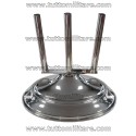 Base da Ufficio Ottone Cromato Lucido 3 Innesti