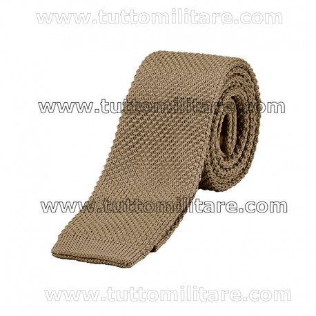 Cravatta Lana Kaki Tricot