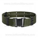 Cinturone Nylon Verde Fibbia Nera 3 Punte