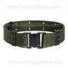 Cinturone Nylon Verde Fibbia Nera 3 Punte