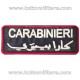 Targhetta Carabinieri Scritta Arabo Fondo Blue