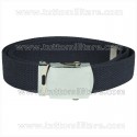 Cintura Blu Fibbia Cromata Neutra