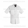 Camicia Militare Bianca Maniche Corte con Spalline