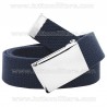 Cintura Canapa Blu 4 cm Fibbia Neutra